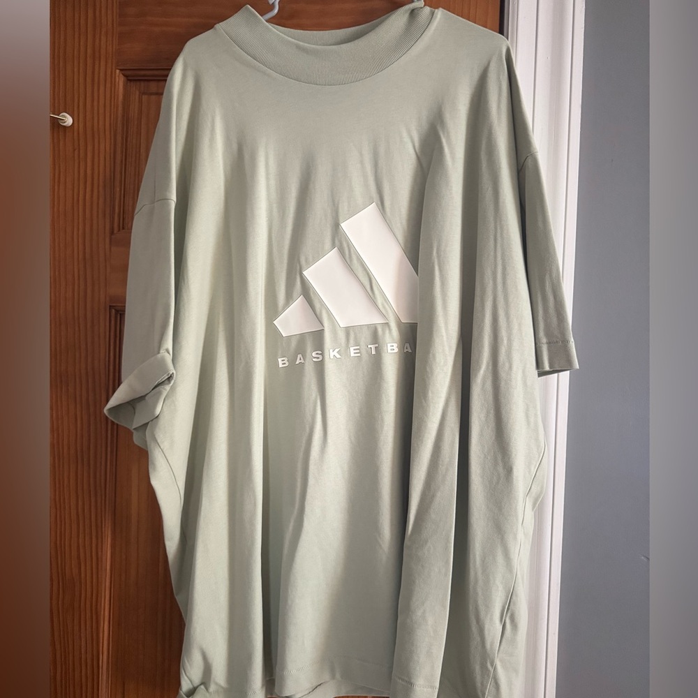 Adidas Men's Light Green Basketball Tee